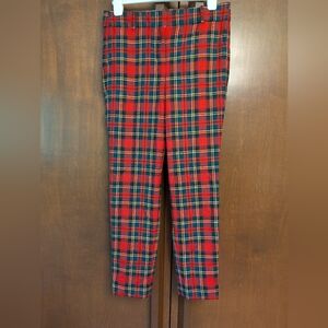 J. Crew Vibrant Tartan Cameron Ankle Pants